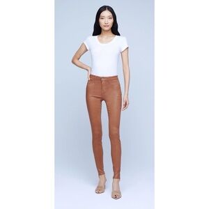 L’AGENCE NWT Marguerite Skinny Jeans in Java Coated Size 26